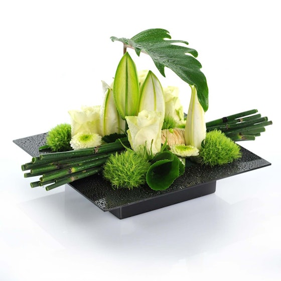Pop-in Livraison d'une composition de fleurs blanches